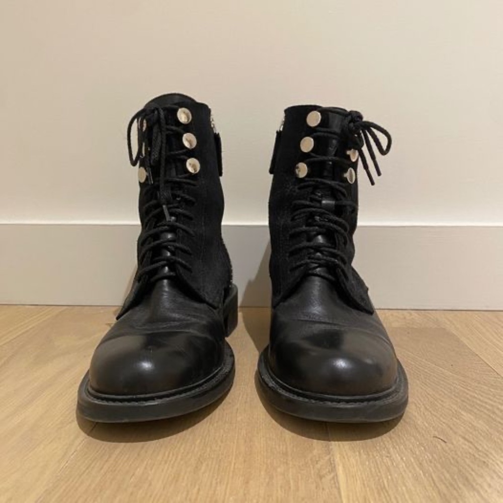 Aquitalia Ali Suede Leather Studded Weatherproof Boots